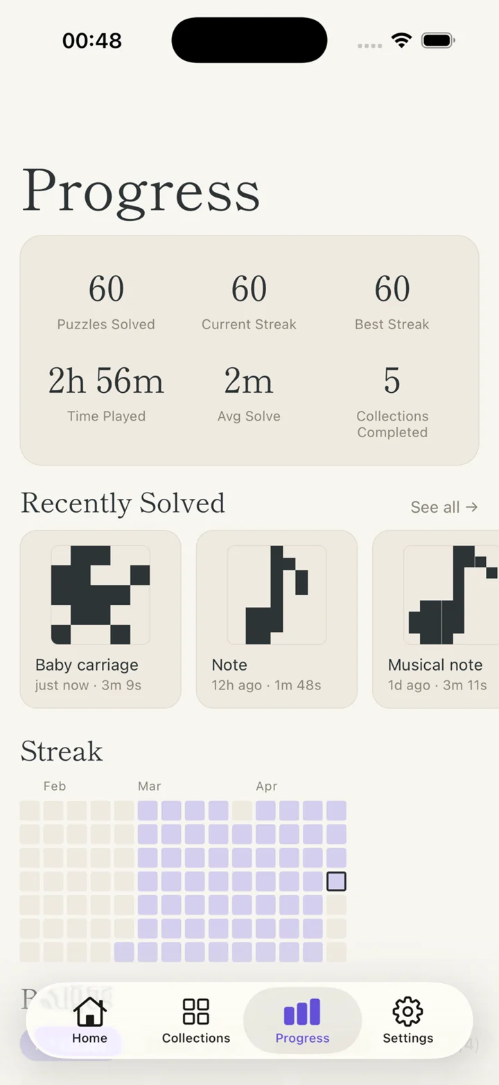 Nonogram Zen — progress and badges